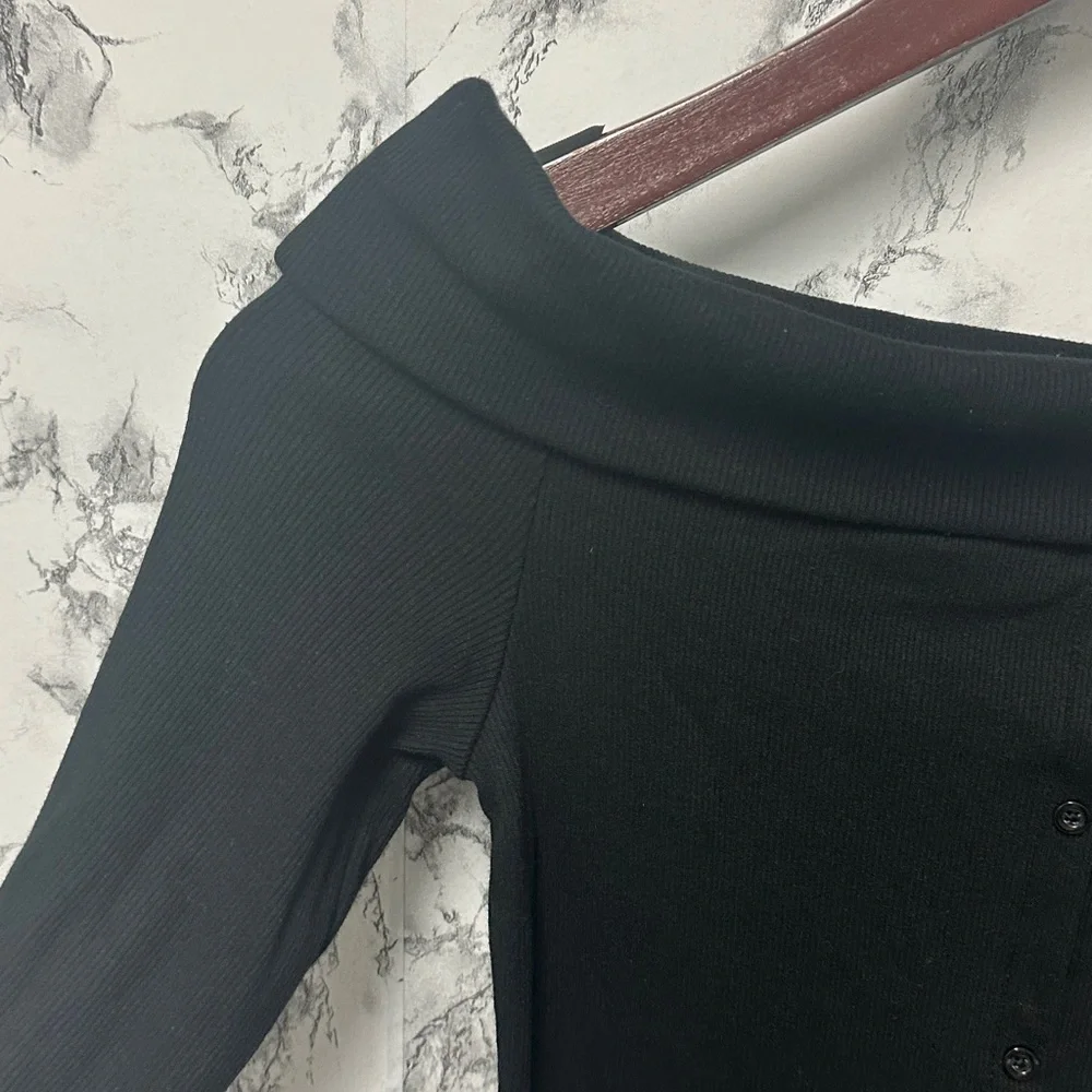 Wild Fable Women’s Black Long Sleeve Mini Bodycon Dress Size XS - Picture 5 of 12